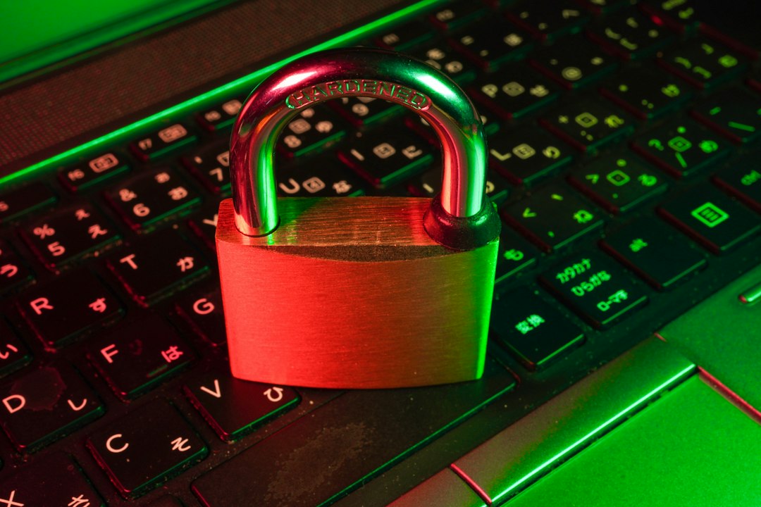 Padlock graphic representing cyber security