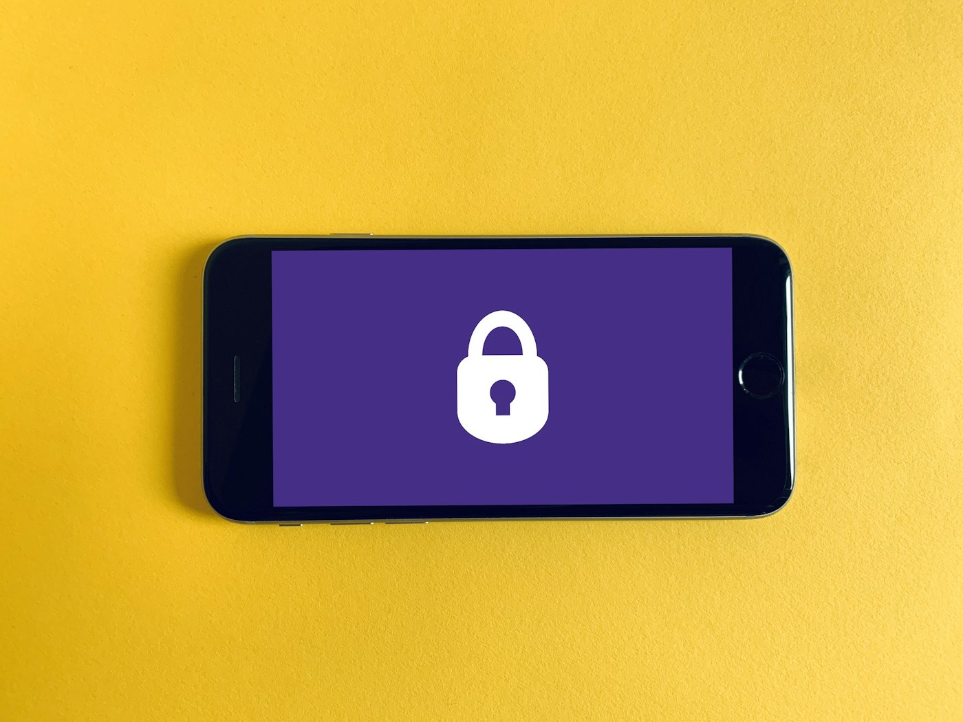 Phone with a padlock symbol representing secure logins