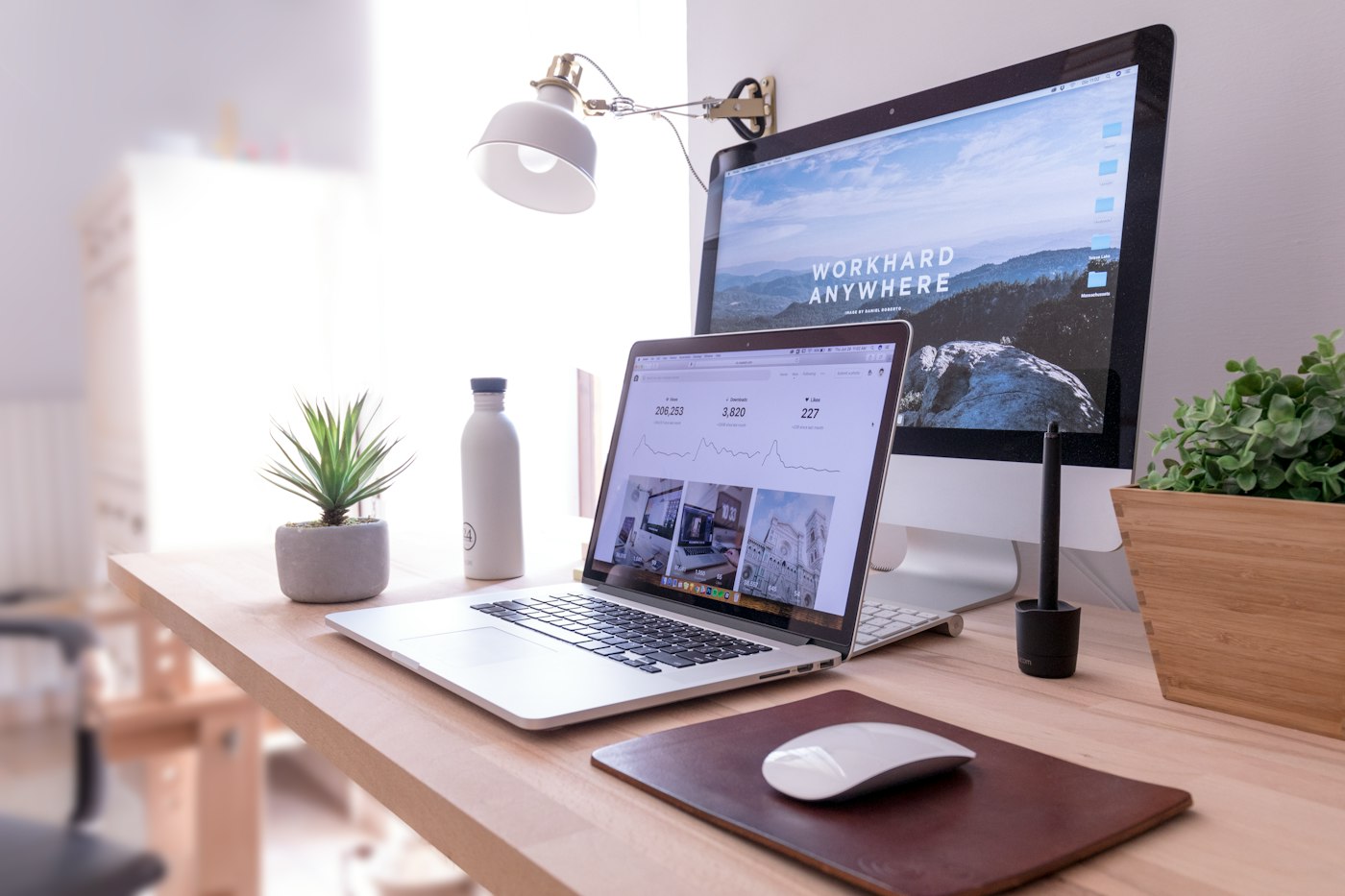 Laptop on a desk with an email inbox open